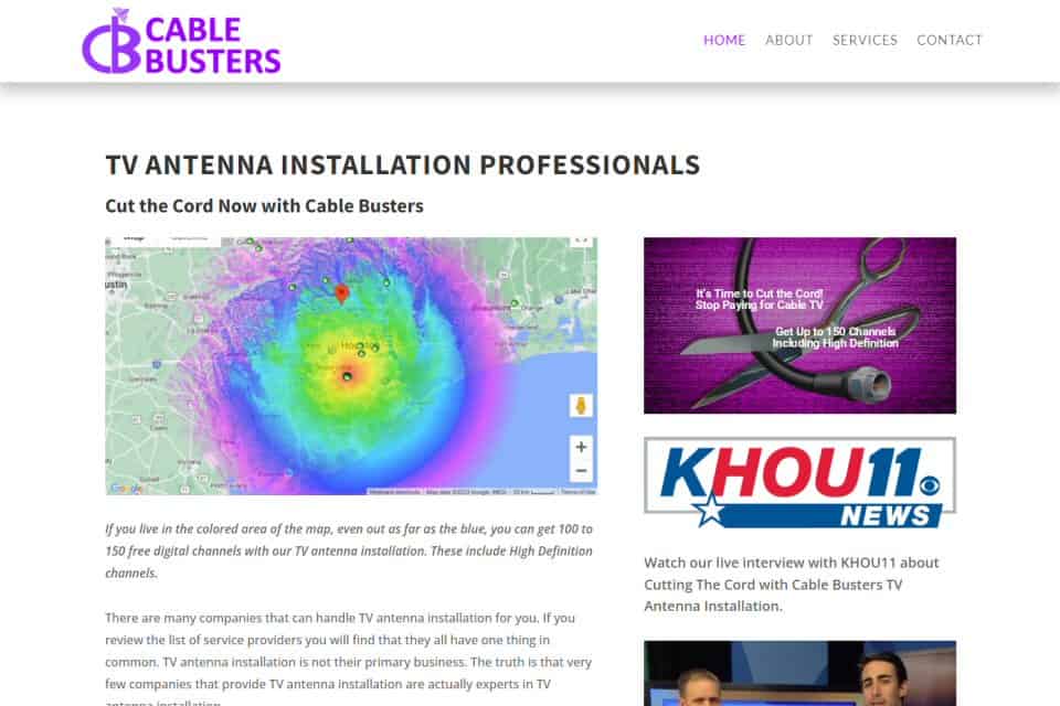Cable Busters TV Antenna Installation by Impeccable Network Services